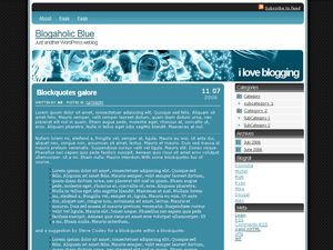دانلود قالب های وردپرسی 13 Blogaholic Blue