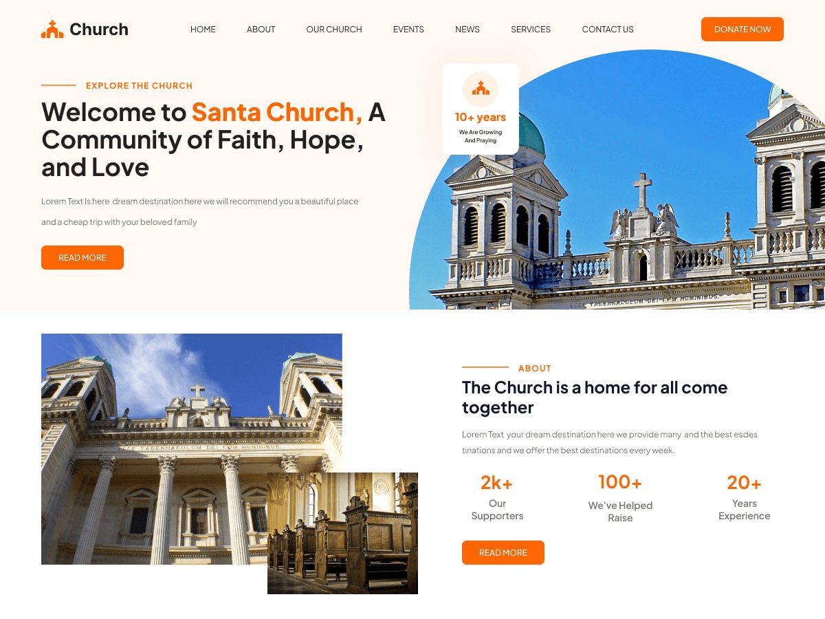 دانلود قالب های وردپرسی 5 Church Services