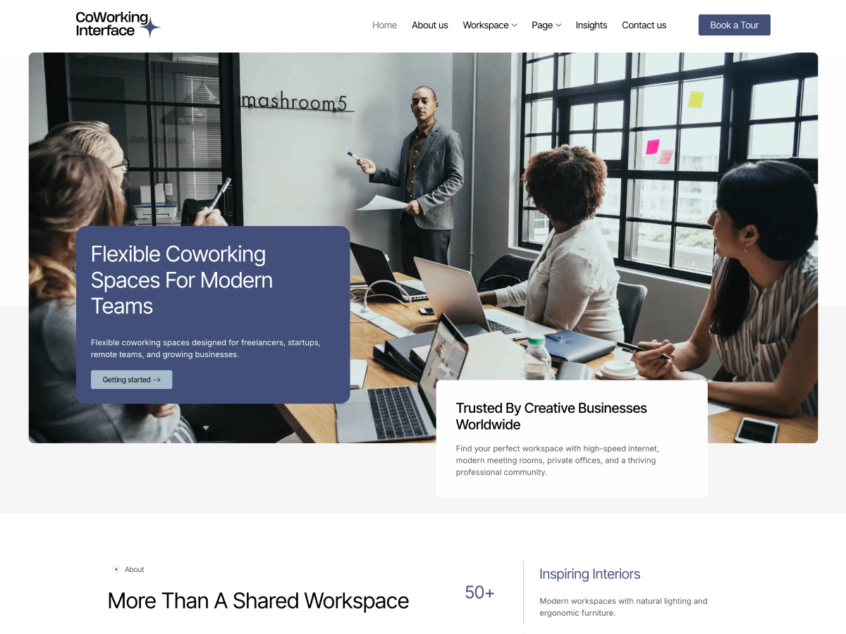 دانلود قالب های وردپرسی 7 Coworking Interface