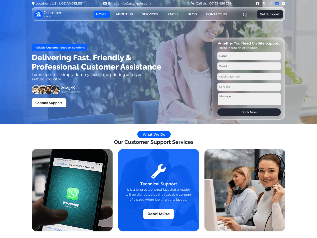 دانلود قالب های وردپرسی 12 Customer Support
