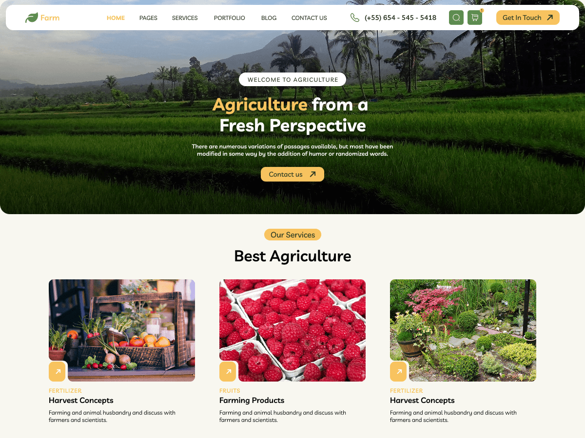 دانلود قالب های وردپرسی 13 Farm Cultivation