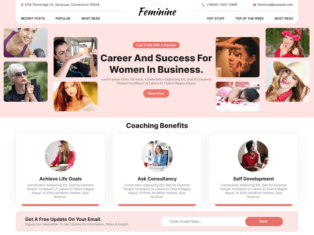 دانلود قالب های وردپرسی 2 Feminine Style Coach