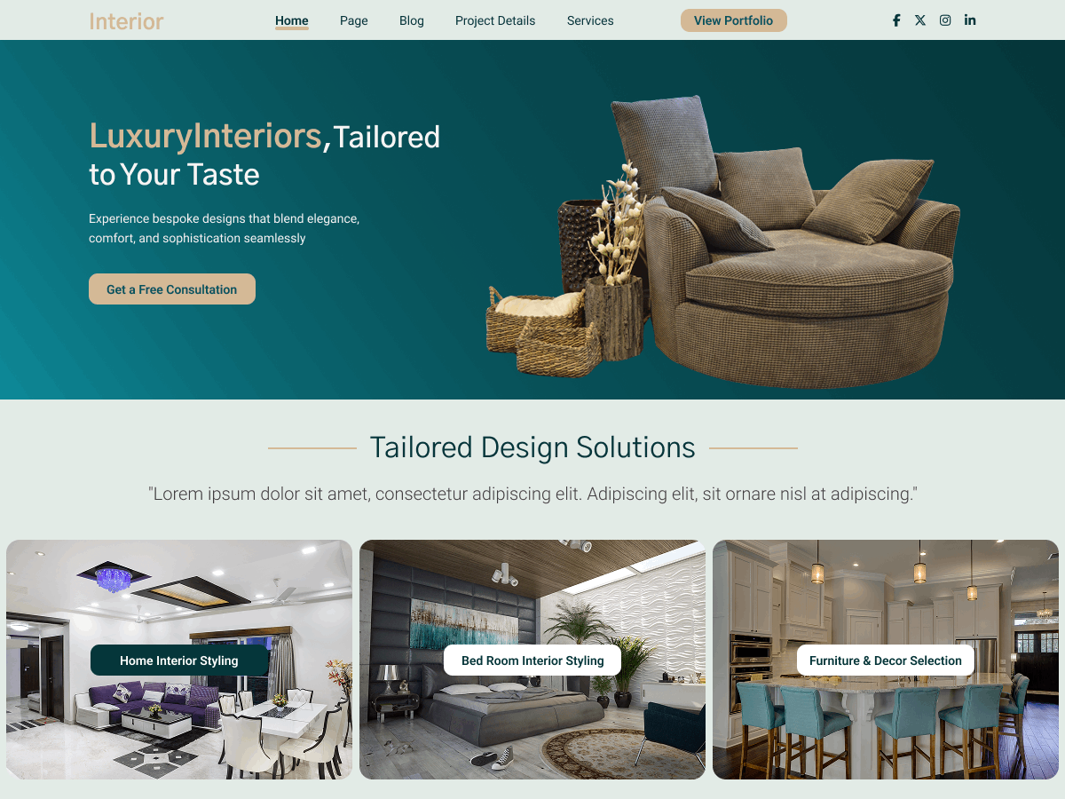 دانلود قالب های وردپرسی 11 Interior Design Firm