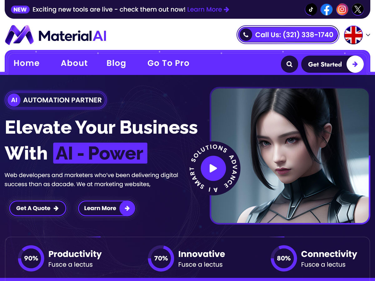 دانلود قالب های وردپرسی 7 Material AI
