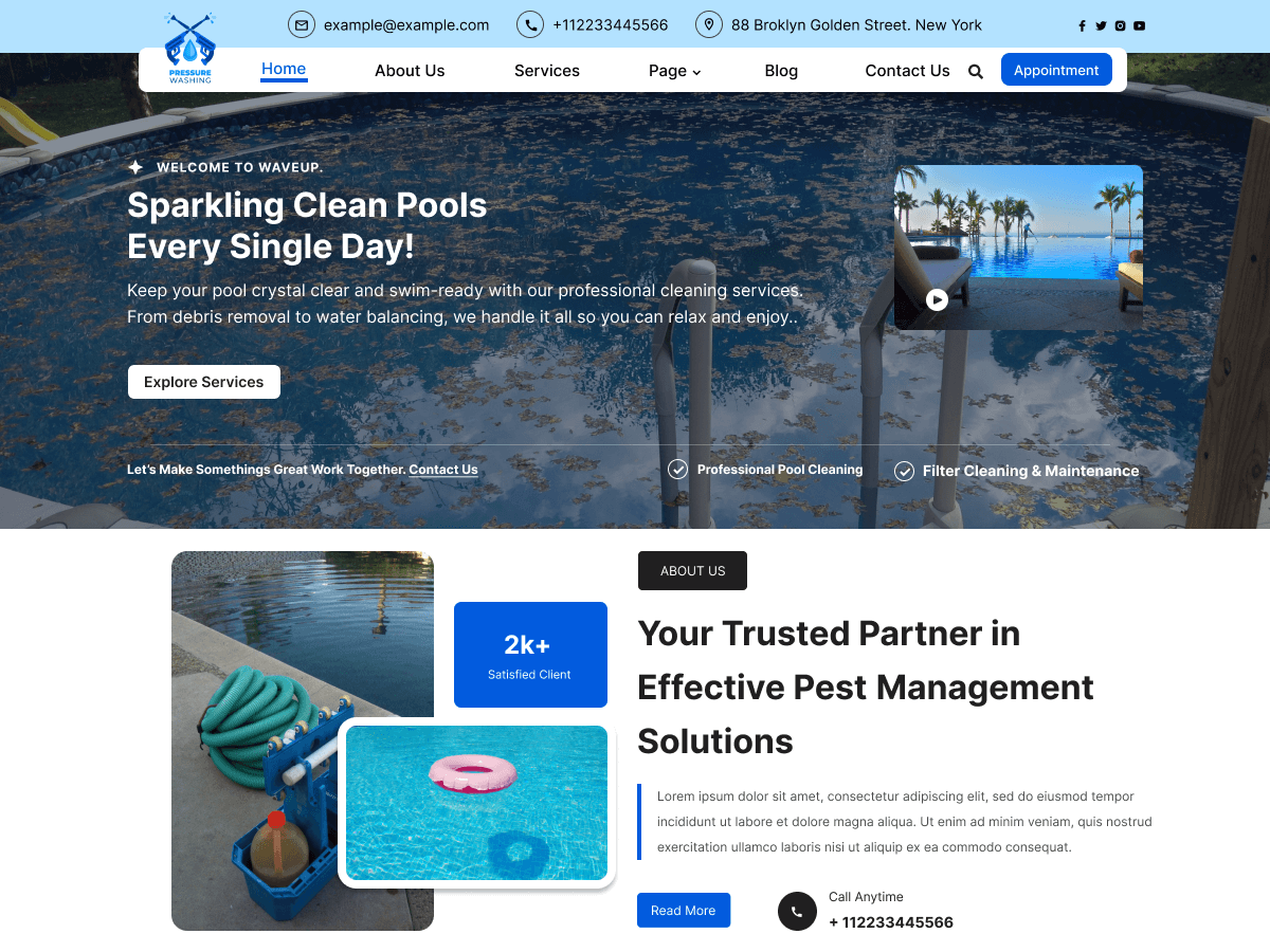 دانلود قالب های وردپرسی 4 Pool Maintenance
