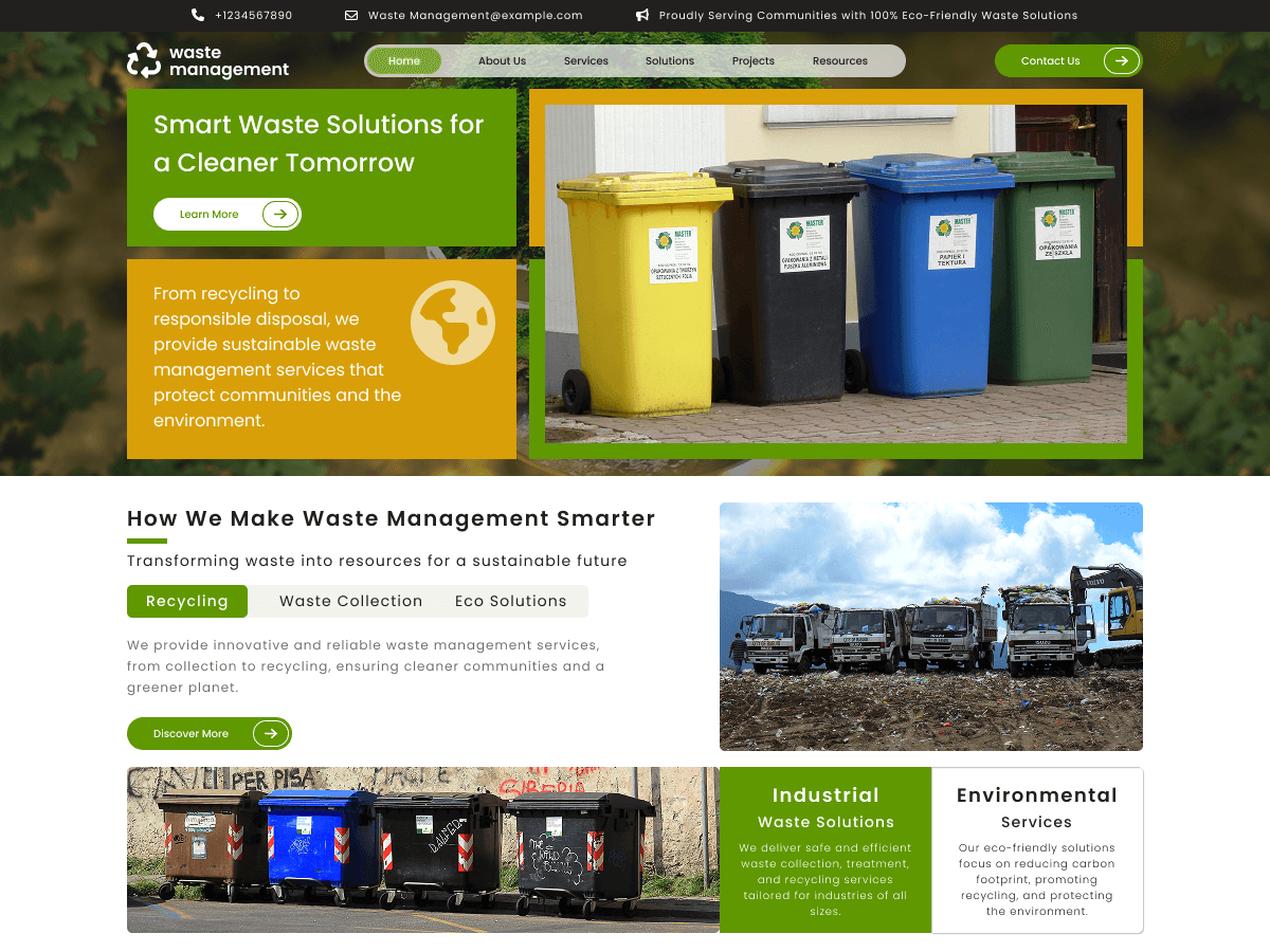 دانلود قالب های وردپرسی 7 Waste Management Firm