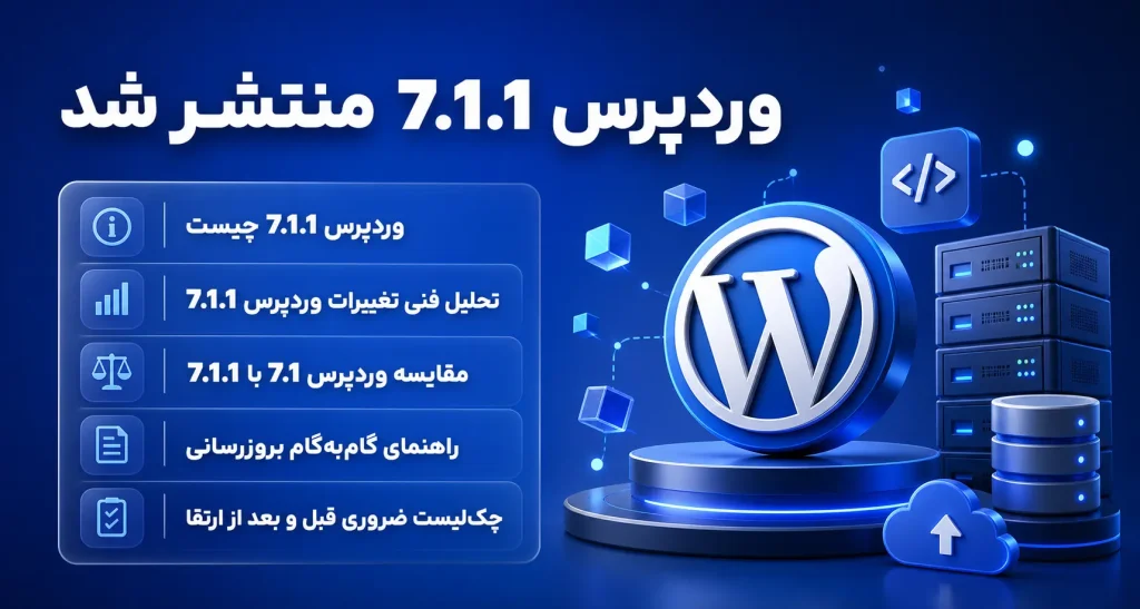 بررسی تخصصی و دانلود وردپرس 7.1.1 از میرور ایرانی WPGit