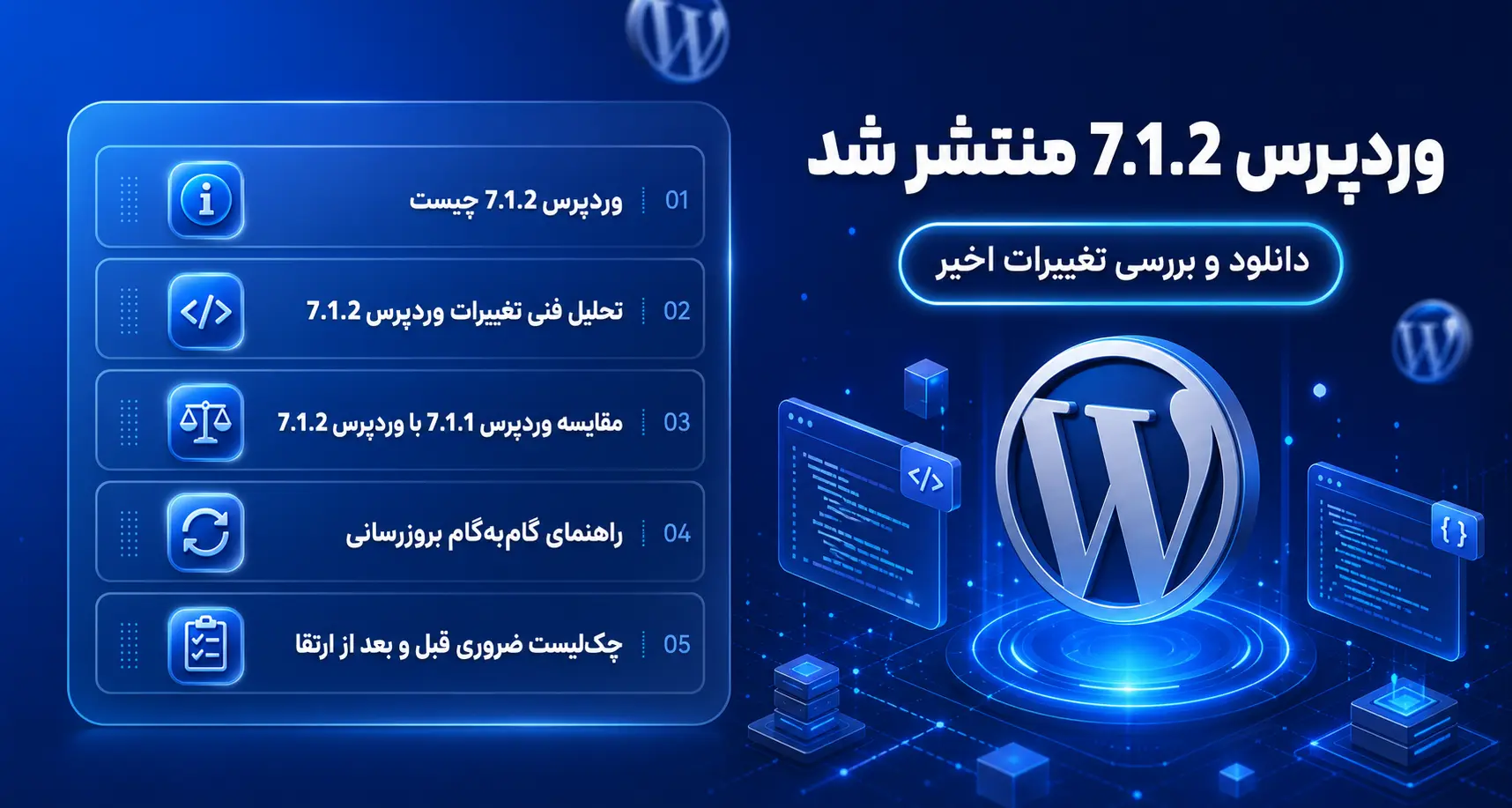 وردپرس 7.1.2 منتشر شد 1 بررسی تخصصی و دانلود وردپرس 7.1.2 از میرور ایرانی WPGit